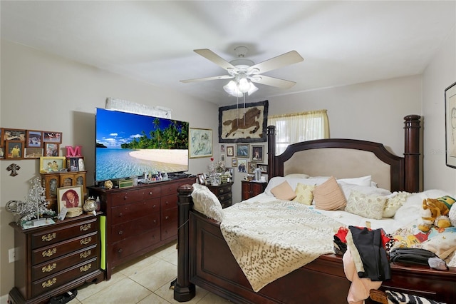 620 Burke Rd, Venice, FL 34293 - bedroom featuring light tile patterned flooring and ceiling fan