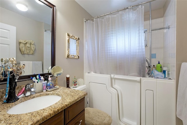 620 Burke Rd, Venice, FL 34293 - full bathroom featuring vanity and a shower with shower curtain