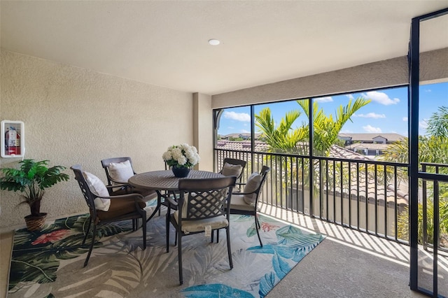 view of sunroom / solarium