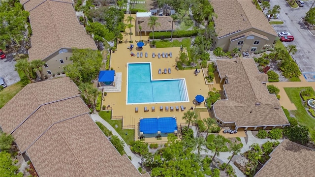 birds eye view of property featuring a residential view