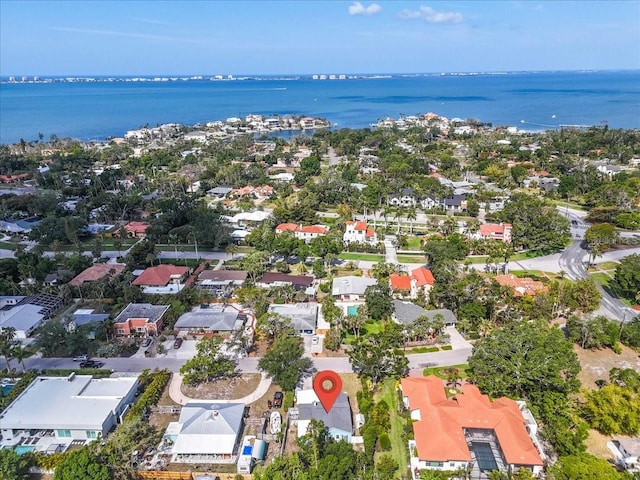 5012 Eastchester Dr, Sarasota, FL 34234 - bird's eye view with a residential view and a water view