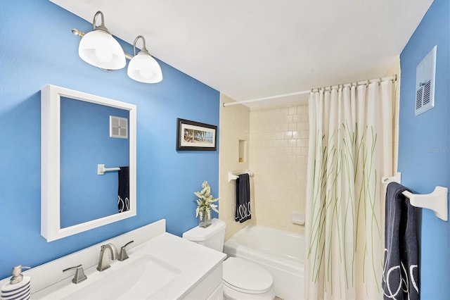 2280 Stickney Point Rd Unit 420, Sarasota, FL 34231 - full bath featuring vanity, toilet, visible vents, and shower / tub combo