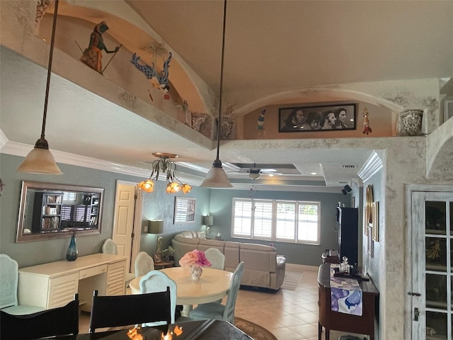 652 N Elm St, Englewood, FL 34223 - dining area with crown molding and tile patterned floors