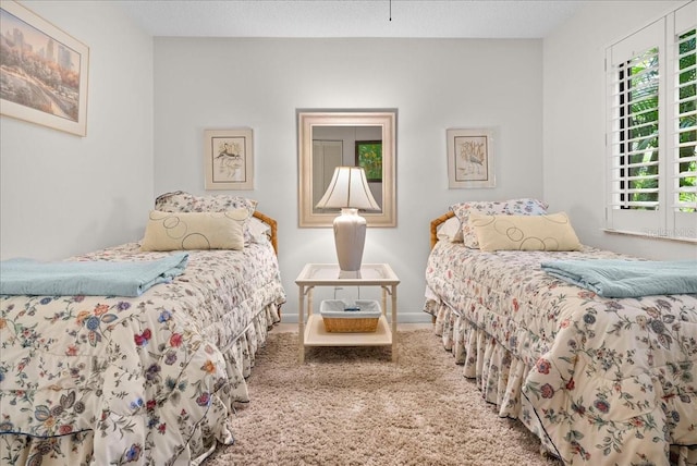 view of carpeted bedroom