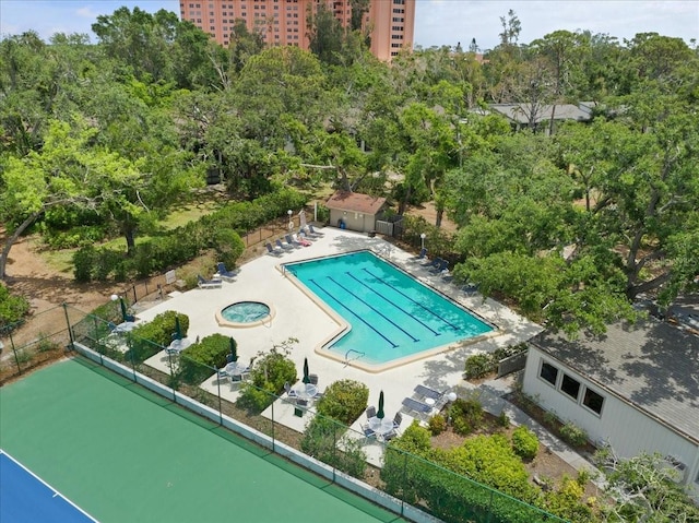 birds eye view of property