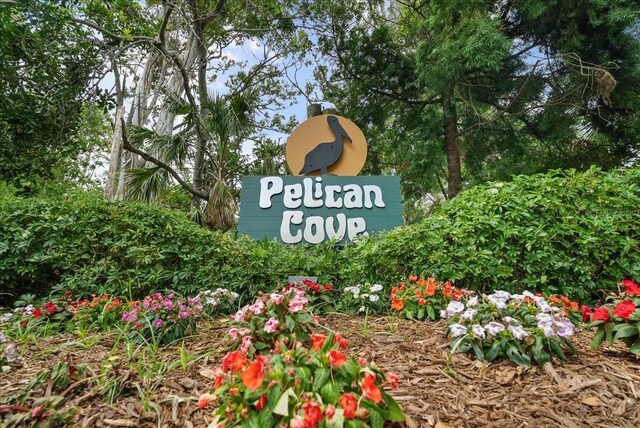 view of community sign