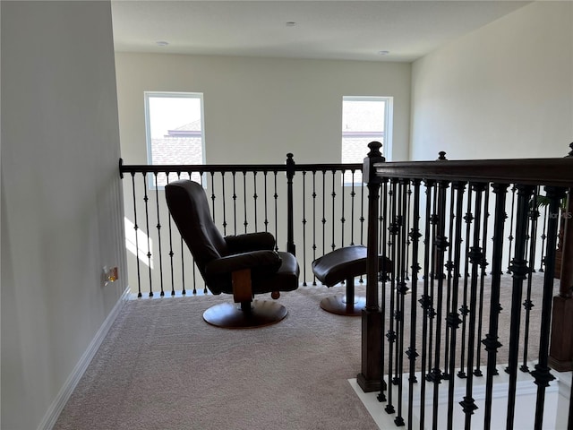 5521 Summit Gln, Bradenton, FL 34203 - sitting room featuring carpet floors and baseboards