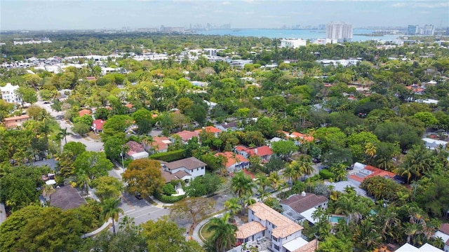 drone / aerial view featuring a city view