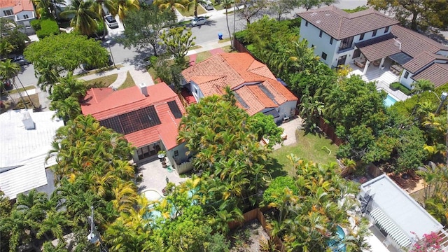 bird's eye view with a residential view