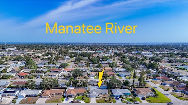 6012 11th Ave W, Bradenton, FL 34209 - drone / aerial view featuring a residential view