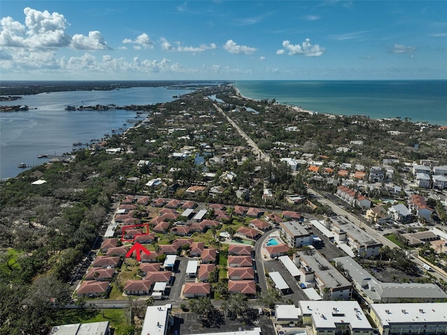 151 Vista Hermosa Cir Unit 31C, Sarasota, FL 34242 - aerial perspective of suburban area with a nearby body of water