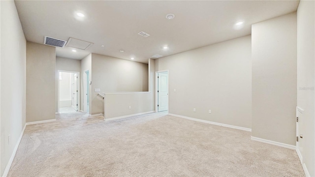 1824 Woodleaf Hammock Ct, Bradenton, FL 34211 - empty room featuring attic access, light carpet, recessed lighting, and baseboards