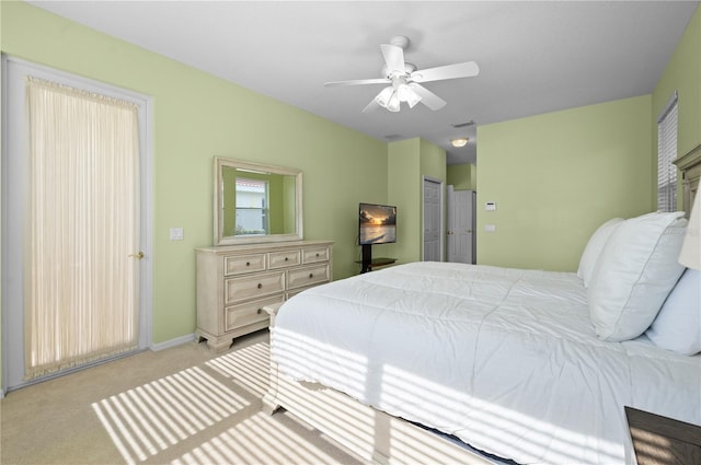 7424 Arrowhead Run, Lakewood Ranch, FL 34202 - bedroom featuring carpet flooring, ceiling fan, and baseboards