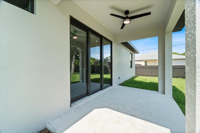 18274 Grace Ave, Port Charlotte, FL 33948 - view of patio featuring a ceiling fan