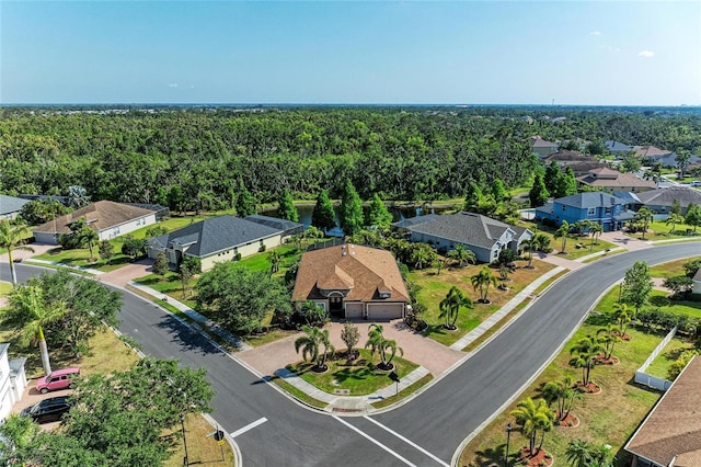 aerial view of residential area