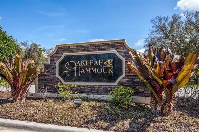 view of community sign