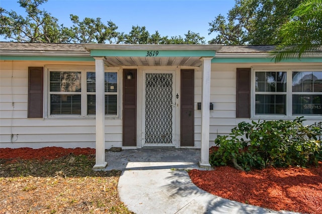 view of doorway to property