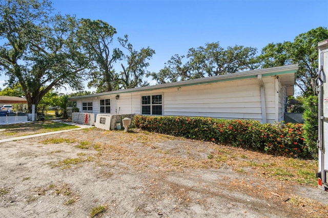 view of front of property with fence