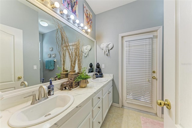 4211 30th Ln E, Bradenton, FL 34208 - full bath featuring a sink, tile patterned flooring, and double vanity