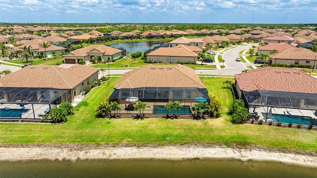 20359 Cristoforo Pl, Venice, FL 34293 - aerial perspective of suburban area featuring a large body of water