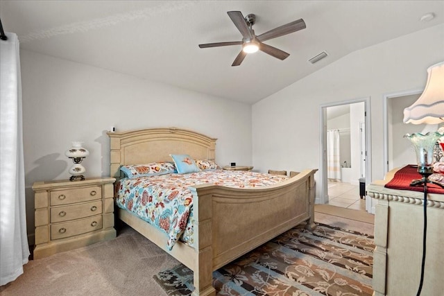 4466 Manila Ave, North Port, FL 34288 - bedroom with vaulted ceiling and a ceiling fan