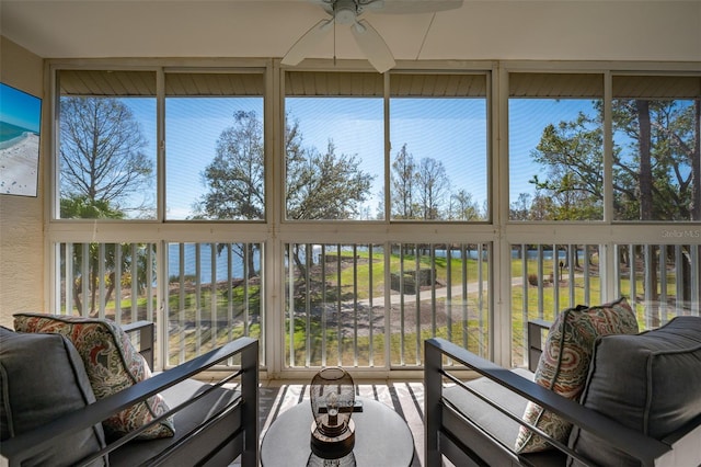 6748 Fairview Ter Unit 4-202, Bradenton, FL 34203 - sunroom with ceiling fan