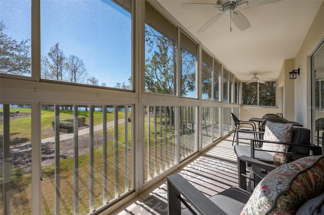 6748 Fairview Ter Unit 4-202, Bradenton, FL 34203 - sunroom / solarium featuring ceiling fan and healthy amount of natural light