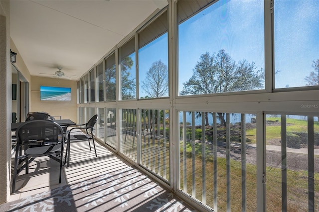 6748 Fairview Ter Unit 4-202, Bradenton, FL 34203 - sunroom with a ceiling fan