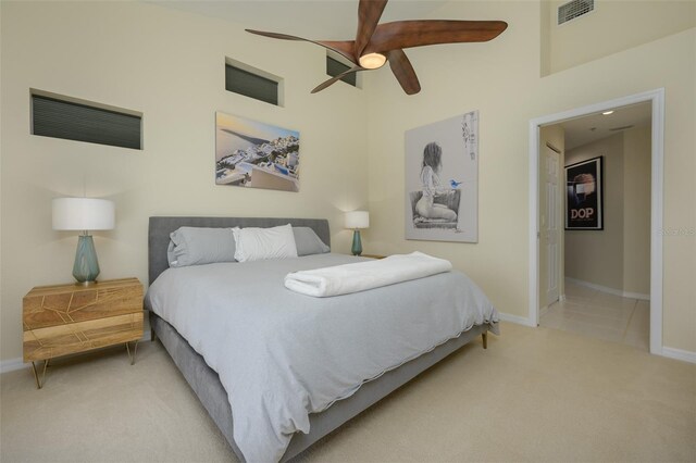 6748 Fairview Ter Unit 4-202, Bradenton, FL 34203 - carpeted bedroom featuring baseboards and a ceiling fan