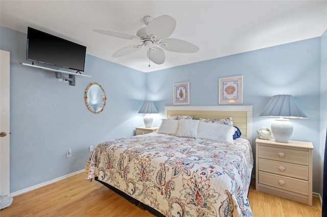 490 Pine Lily Way, Venice, FL 34293 - bedroom featuring wood finished floors, baseboards, and ceiling fan