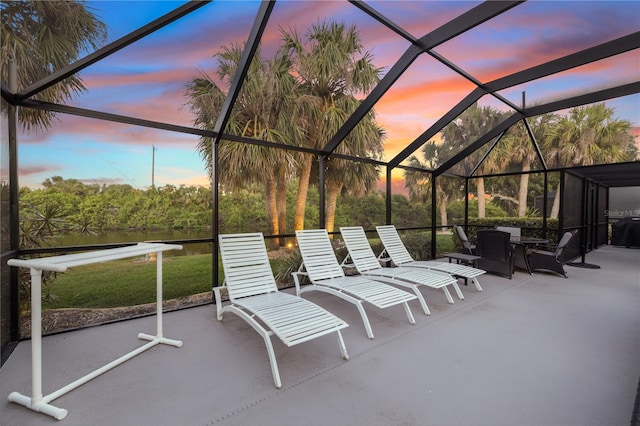 490 Pine Lily Way, Venice, FL 34293 - view of patio / terrace featuring a lanai