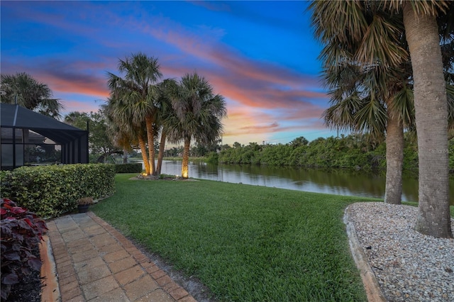 490 Pine Lily Way, Venice, FL 34293 - view of grassy yard featuring a water view
