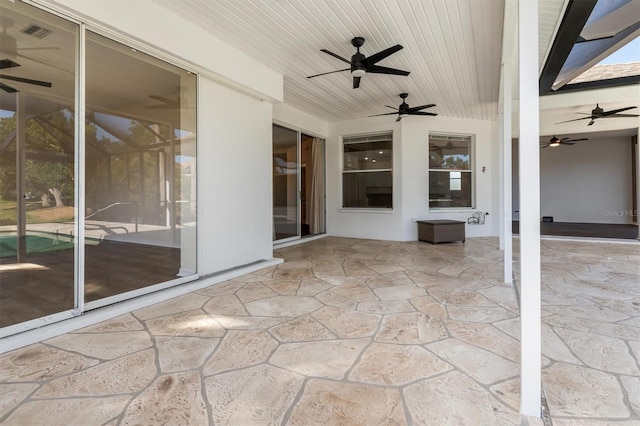 4063 Westbourne Cir, Sarasota, FL 34238 - view of patio featuring ceiling fan