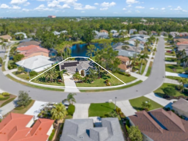 4063 Westbourne Cir, Sarasota, FL 34238 - aerial perspective of suburban area with property boundaries highlighted
