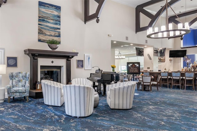 4063 Westbourne Cir, Sarasota, FL 34238 - community lobby featuring a towering ceiling