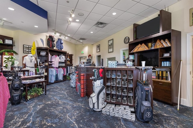 4063 Westbourne Cir, Sarasota, FL 34238 - miscellaneous room with carpet and recessed lighting