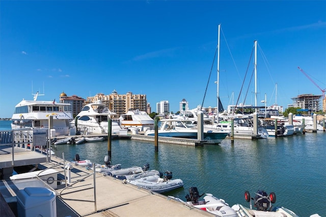 4063 Westbourne Cir, Sarasota, FL 34238 - dock area with a water view