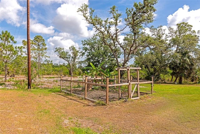 view of playground with a lawn
