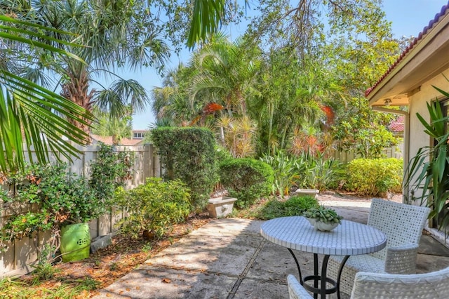 view of patio with fence