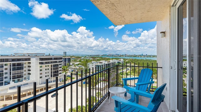 1212 Benjamin Franklin Dr Unit 909, Sarasota, FL 34236 - balcony featuring a view of city