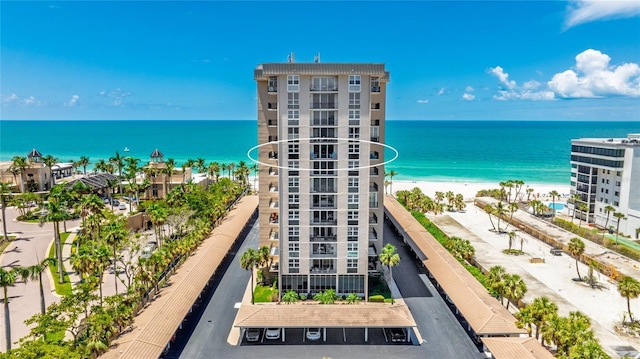 1212 Benjamin Franklin Dr Unit 909, Sarasota, FL 34236 - water view featuring nearby beach