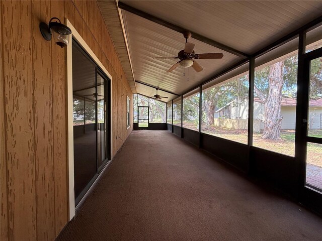3957 Bearded Oaks Ct, Sarasota, FL 34232 - unfurnished sunroom featuring a ceiling fan