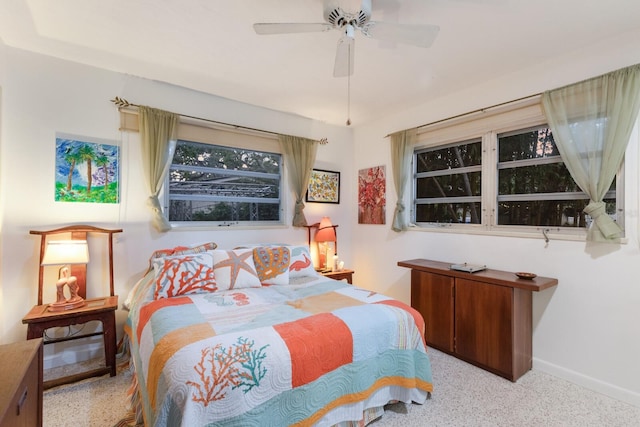 2207 Hickory Ave, Sarasota, FL 34234 - bedroom with baseboards and a ceiling fan