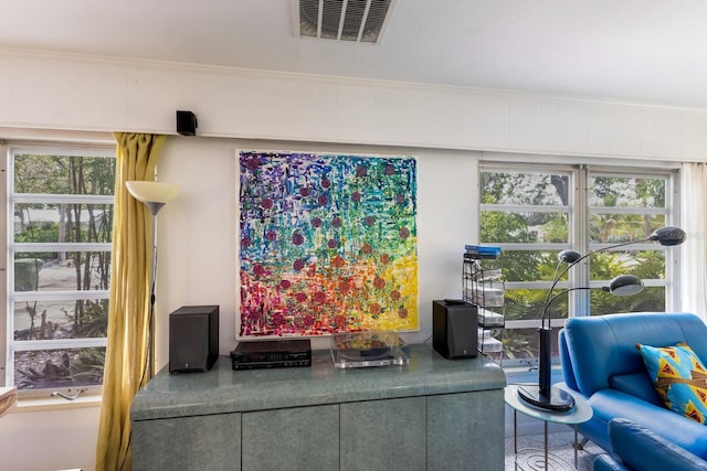 2207 Hickory Ave, Sarasota, FL 34234 - living area featuring ornamental molding