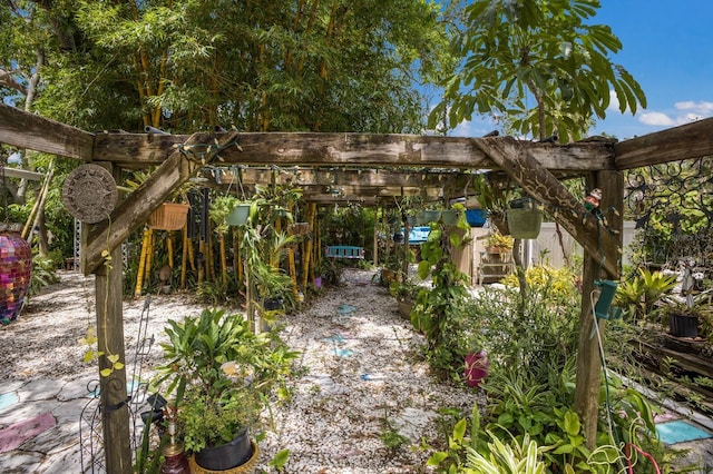 2207 Hickory Ave, Sarasota, FL 34234 - view of patio / terrace with a pergola