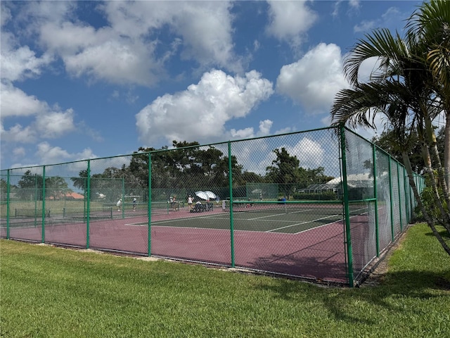 view of tennis court