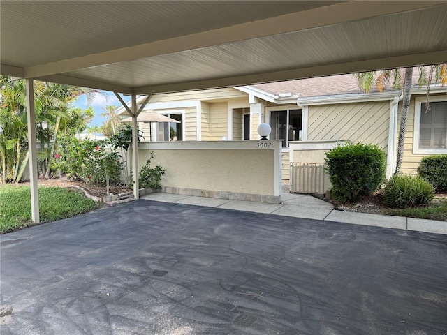 view of patio featuring fence