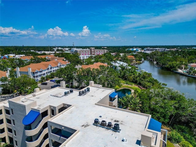 aerial view of a large body of water