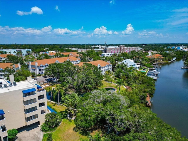 drone / aerial view of a large body of water