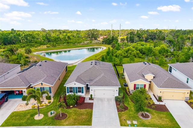 view from above of property featuring a large body of water